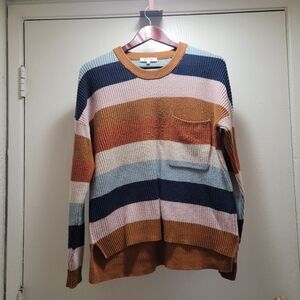 Madewell Women's Crewneck Sweater in Multicolor Stripes